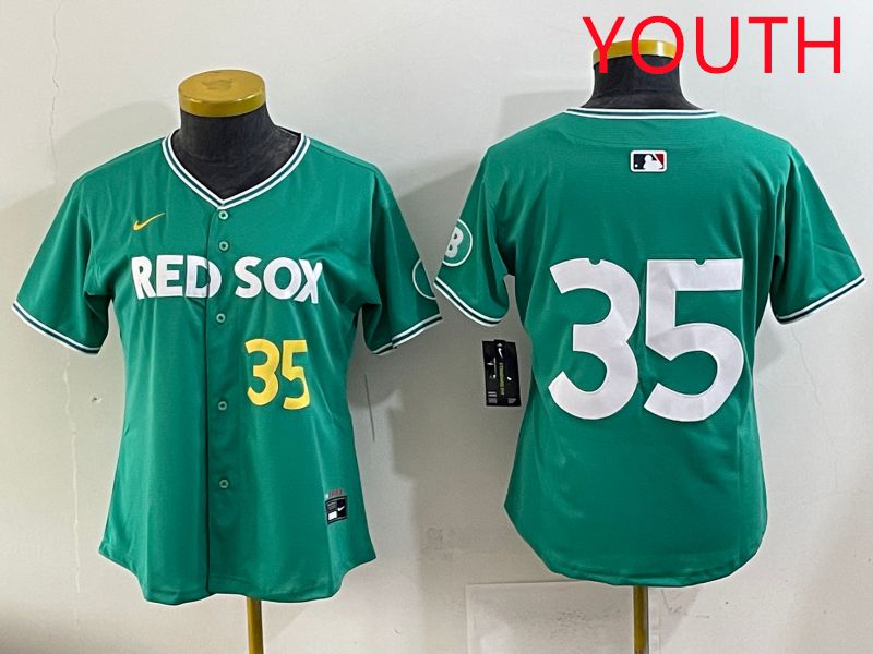 Youth 2025 Boston Red Sox #35 No Name Dark Green Joint Name Nike MLB Jersey style 5